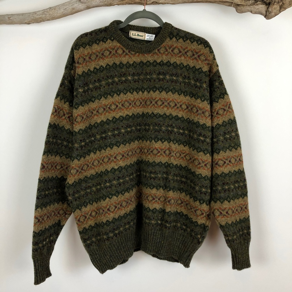 L.L. Bean Shetland Wool Sweater. XL.